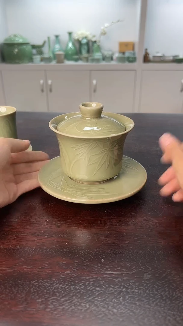 龙泉云间青瓷小米茶器