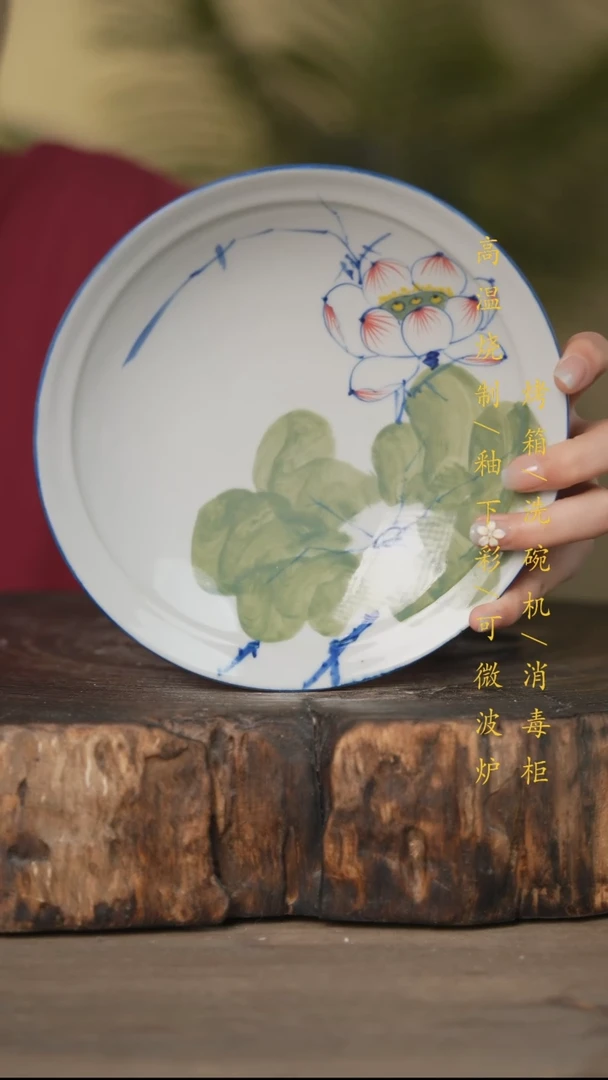 碗景德镇高温釉下彩可微波烤箱洗碗机