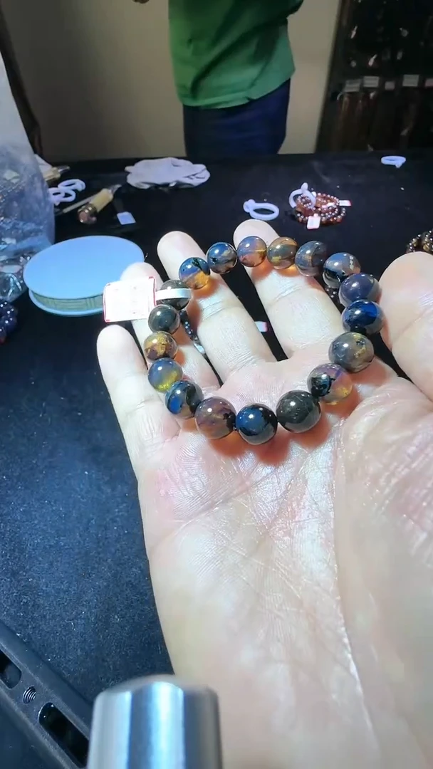 【闪购商品】琥珀手链未镶嵌  规格10微瑕翁珀手串# 65