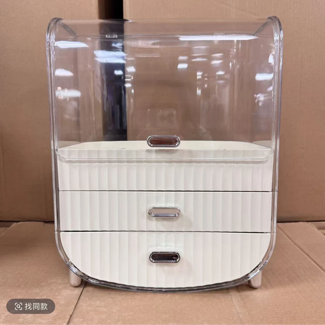 三层透明抽拉式大容量家用女士专用正品耐摔耐磨帽破损包赔箱