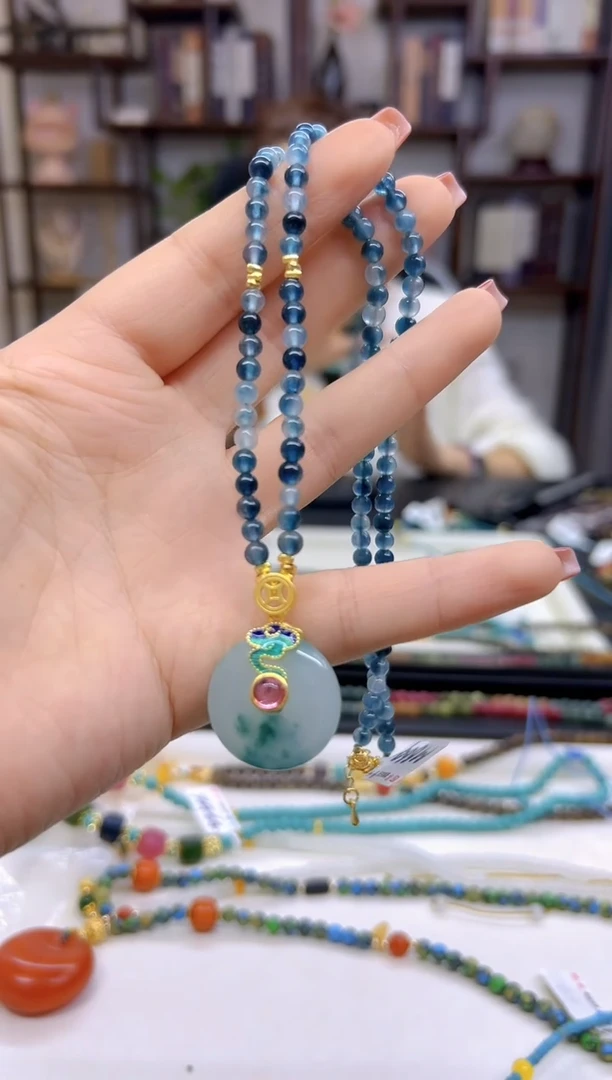 【闪购商品】翡翠毛衣链未镶嵌M664