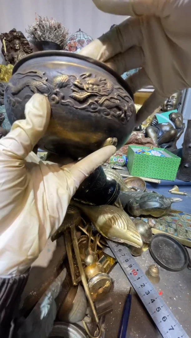 茶盏大阪回流商品铜器摆件30