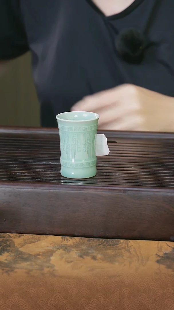 摆件望瓯陶溪川满工回纹闻香杯