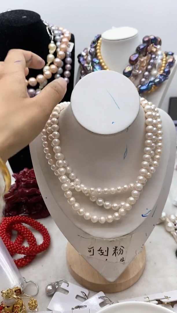 【闪购商品】淡水珍珠颈饰钛钢54