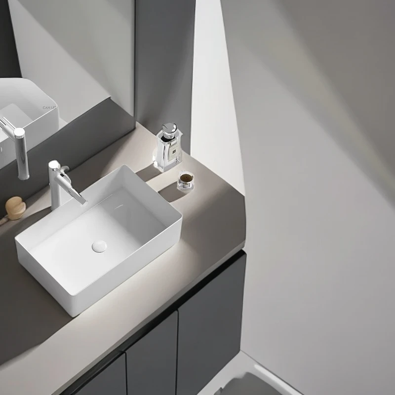 洗漱台洗脸盆陶瓷大尺寸加深洗手台洗脸盆浴室阳台卫生间洗面盆