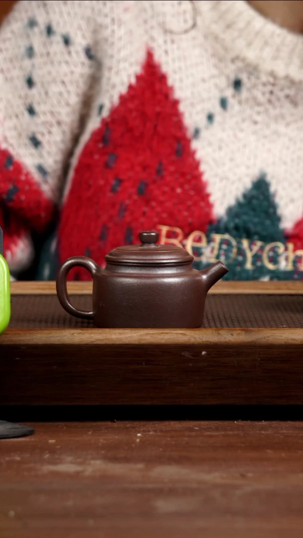 茶壶紫砂●****＿宝山青柴烧德钟120CC