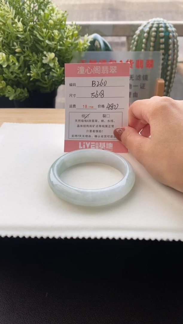 未镶嵌手镯翡翠56.8圈口 编码b260