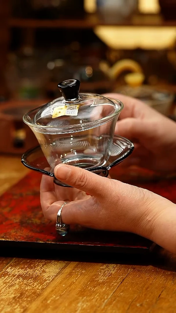 【闪购商品】禾器/荷叶盖碗/浅黑色/定制版