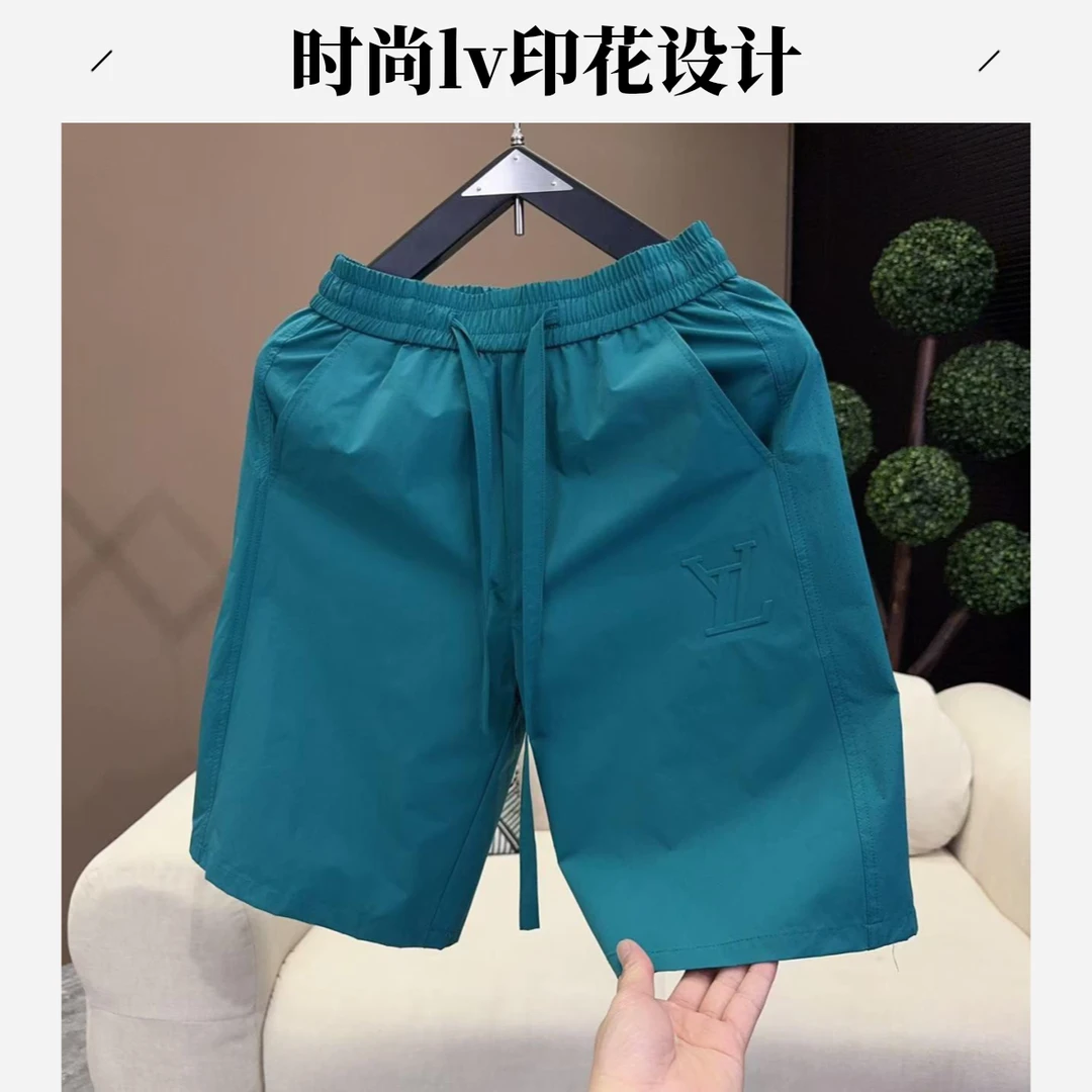 男夏季时尚宽松透气新款男士速干五分裤休闲百搭简约钢印短裤潮流