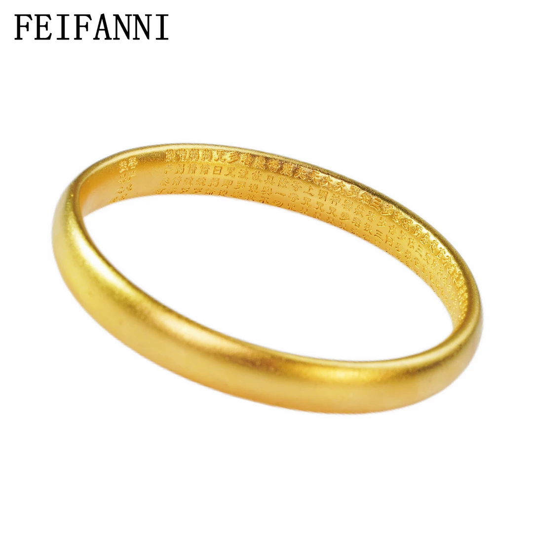 铜合金手镯 翡梵尼古法高定实心经文时尚百搭轻奢传承泥鳅背手镯