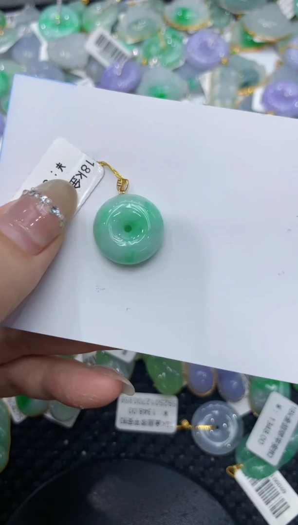 【闪购商品】翡翠颈饰18K金镶嵌222222222