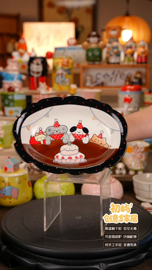 瓷初屿手工彩绘陶瓷餐具