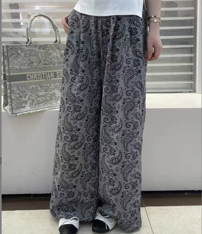 KM-韩系简约休闲百搭时尚腰花果裤子2577（裤长102左右）