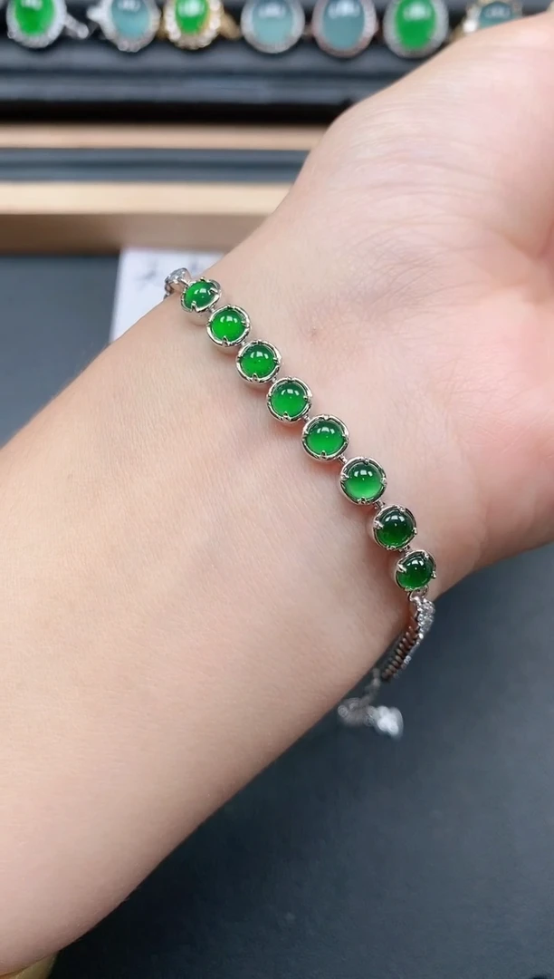 翡翠戒指银S925镶嵌11111