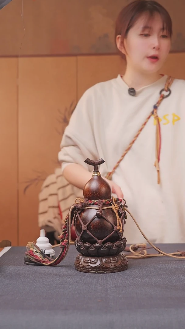 745号链接精品大漆葫芦现货现发[一物一拍]不包含莲花底座