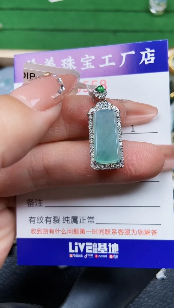 【闪购商品】翡翠颈饰银S925镶嵌0558