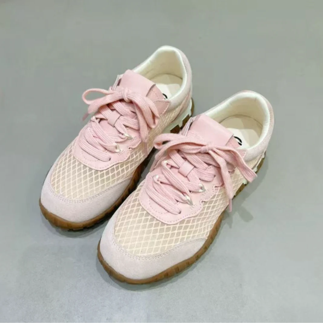 18260超火网面镂空德训鞋女2025夏季薄款软底休闲百搭运动鞋潮