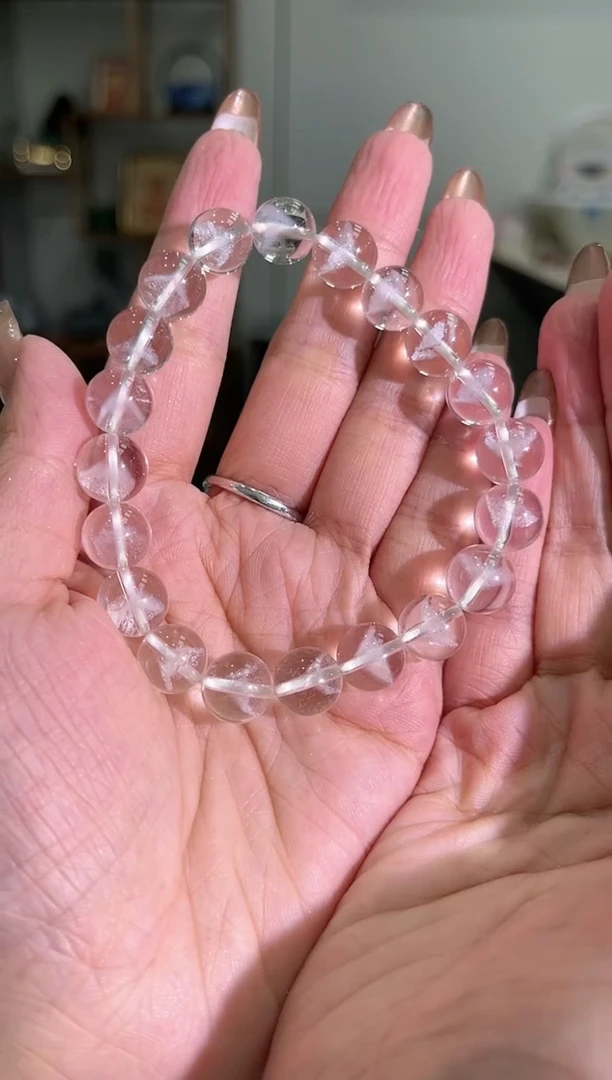 水晶手串未镶嵌JZ004天然白水晶
