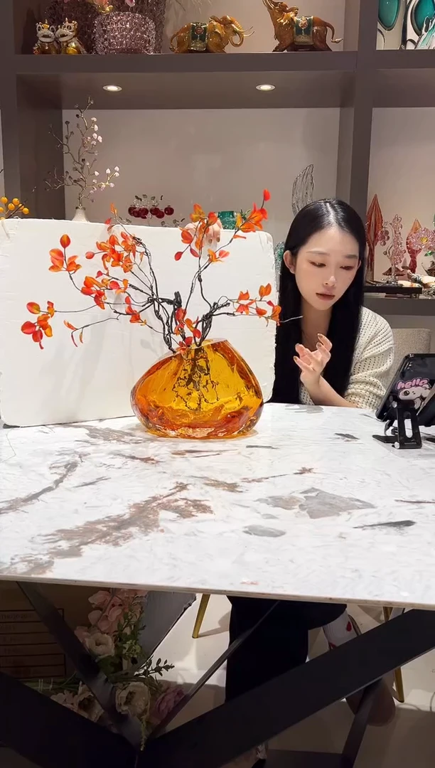 高级火山石琉璃花瓶