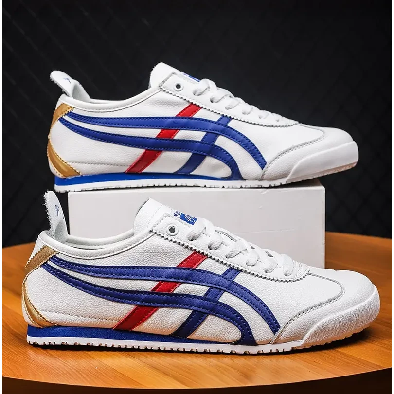 2025新款井字真皮百搭时尚阿甘慢跑情侣一脚蹬软底软面运动休闲鞋