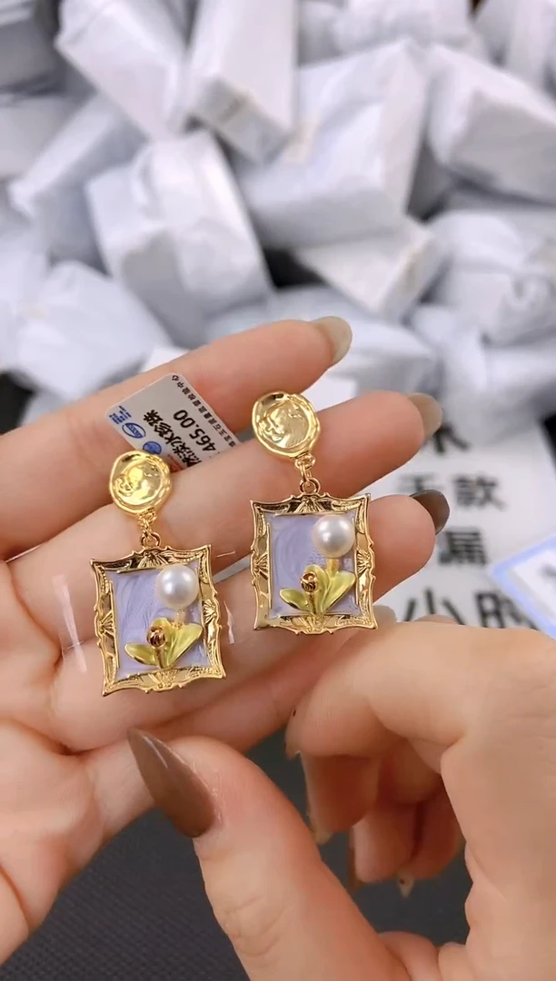 未镶嵌耳饰淡水珍珠ed1063