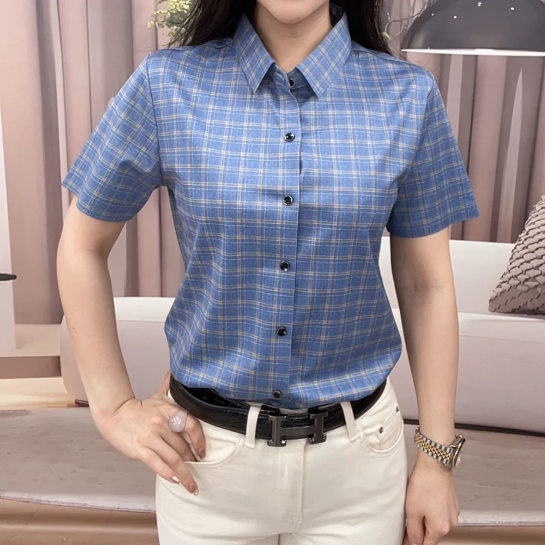 25新款男款夏季时尚桑蚕丝气质薄款修身衬衫商务休闲衬衣