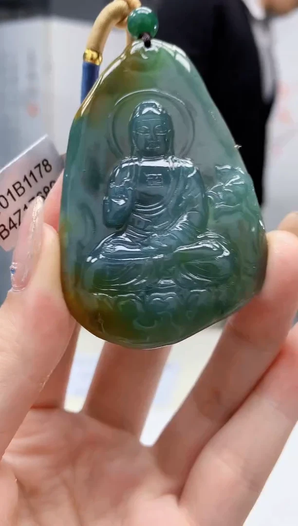 【闪购商品】定制翡翠未镶嵌5145jw-毛货挂件50