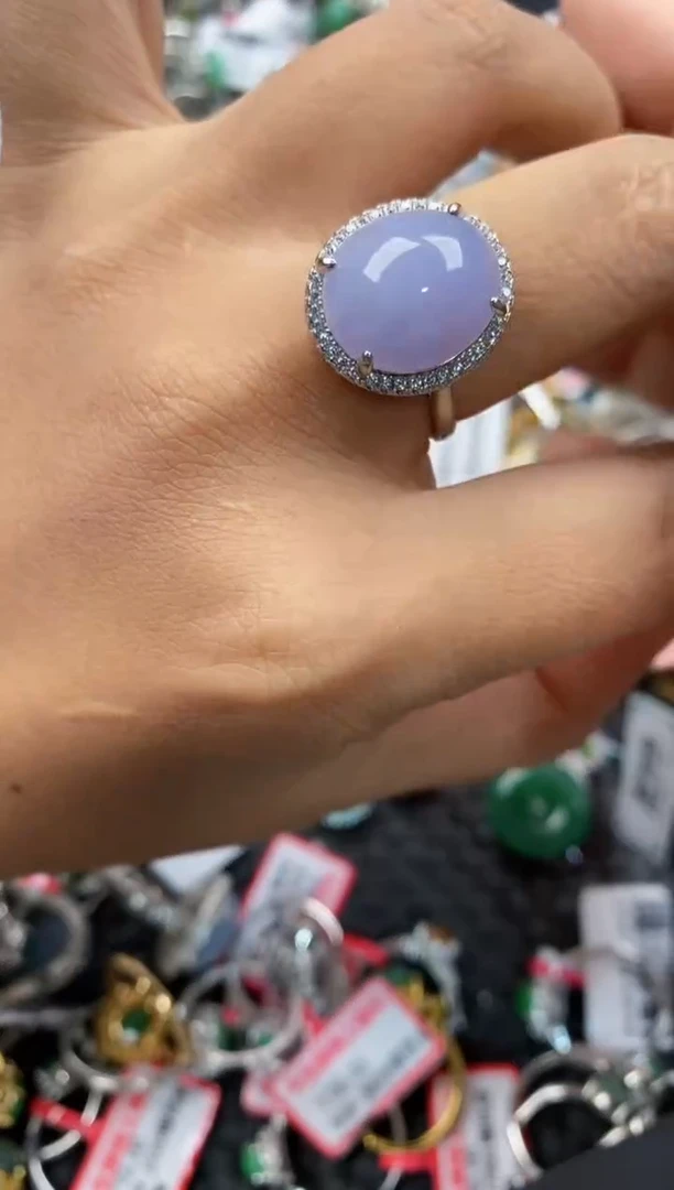 银S925镶嵌戒指翡翠111---1