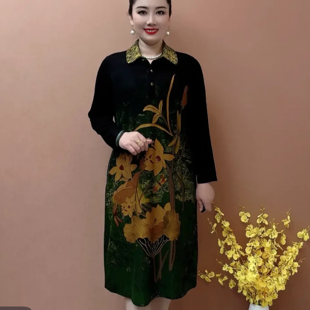 BG206-G舒适时尚显瘦连衣裙极简风遮屁百搭优雅大方不显胸