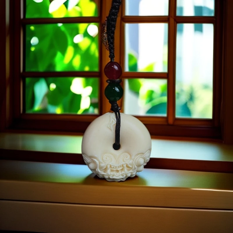 非金属珐琅吊坠 平安扣貔貅形状雕刻挂坠仿古时尚情侣精雕手工