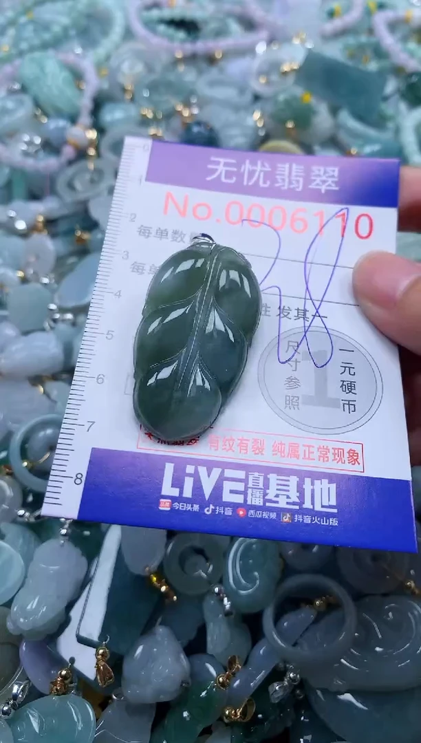 翡翠未镶嵌吊坠(不含链)6110