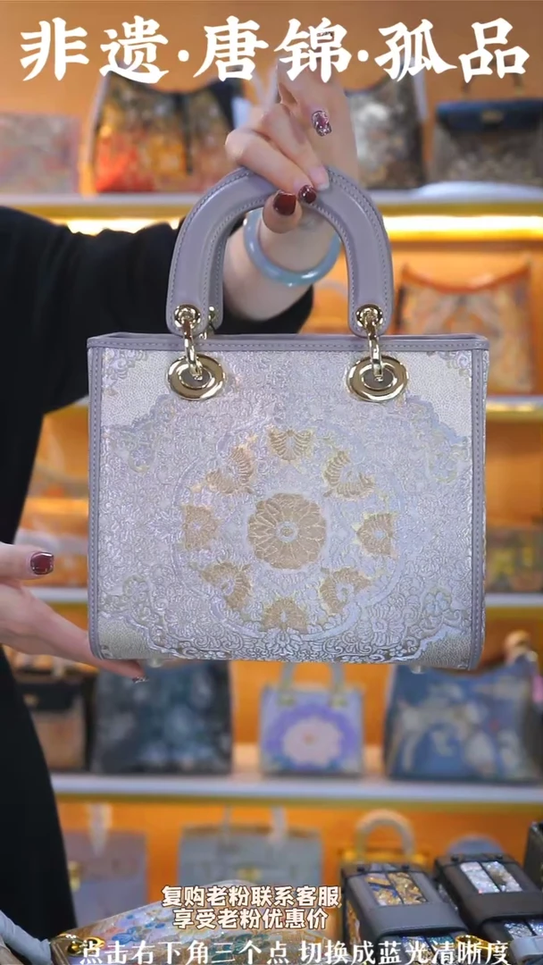 【闪购商品】织绣（87号）真丝织锦 标准戴妃 大象灰