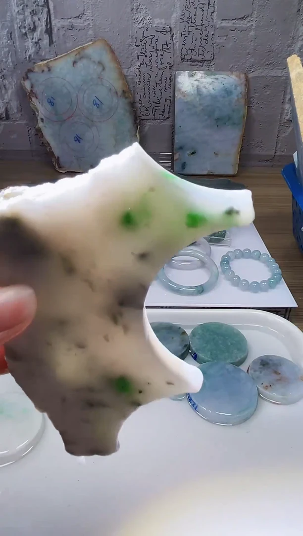 裸石翡翠天然翡翠A货余 南 727