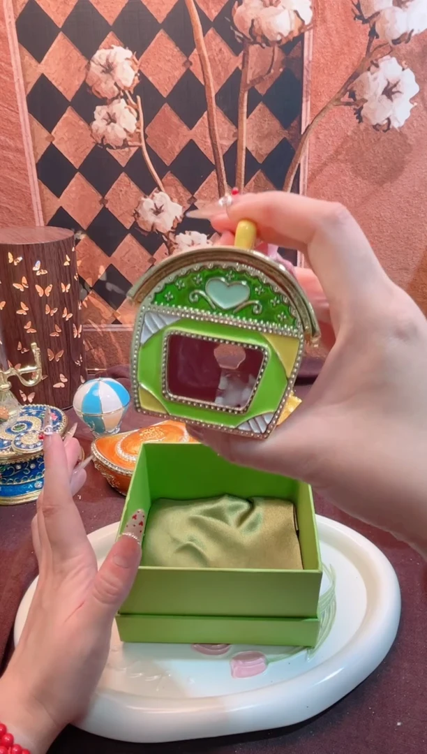 锌合金珐琅首饰盒默认微瑕拆盒不退～