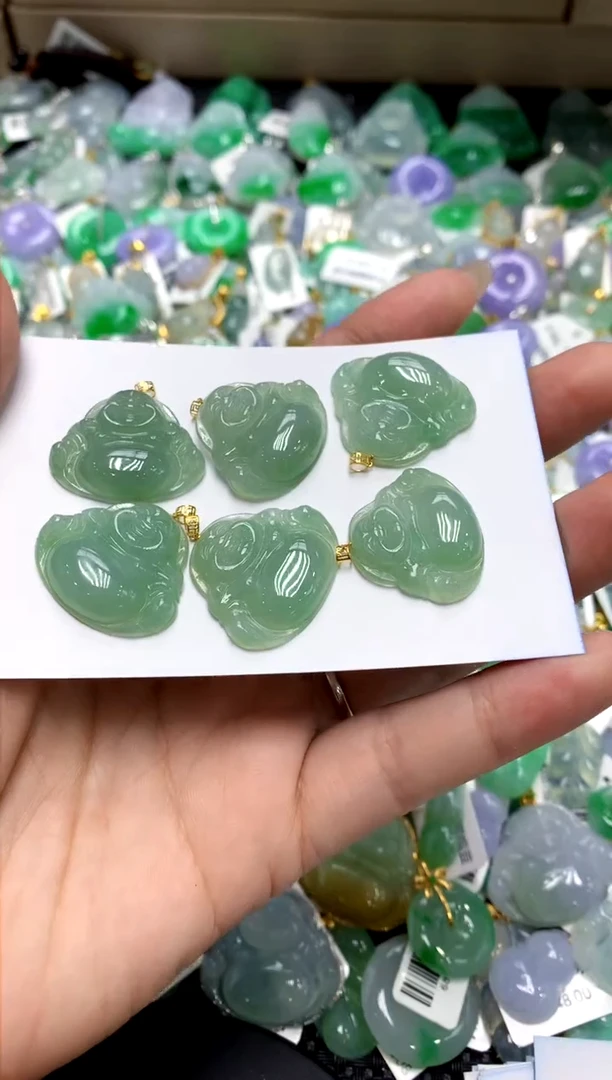 【闪购商品】翡翠颈饰18K金镶嵌11111111（多样性发其一）