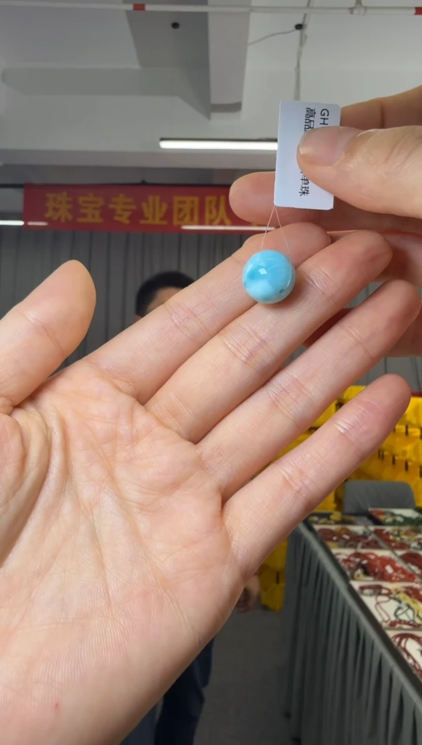 针钠钙石（海纹石）未镶嵌吊坠(不含链)高品质海纹石圆珠手串单珠