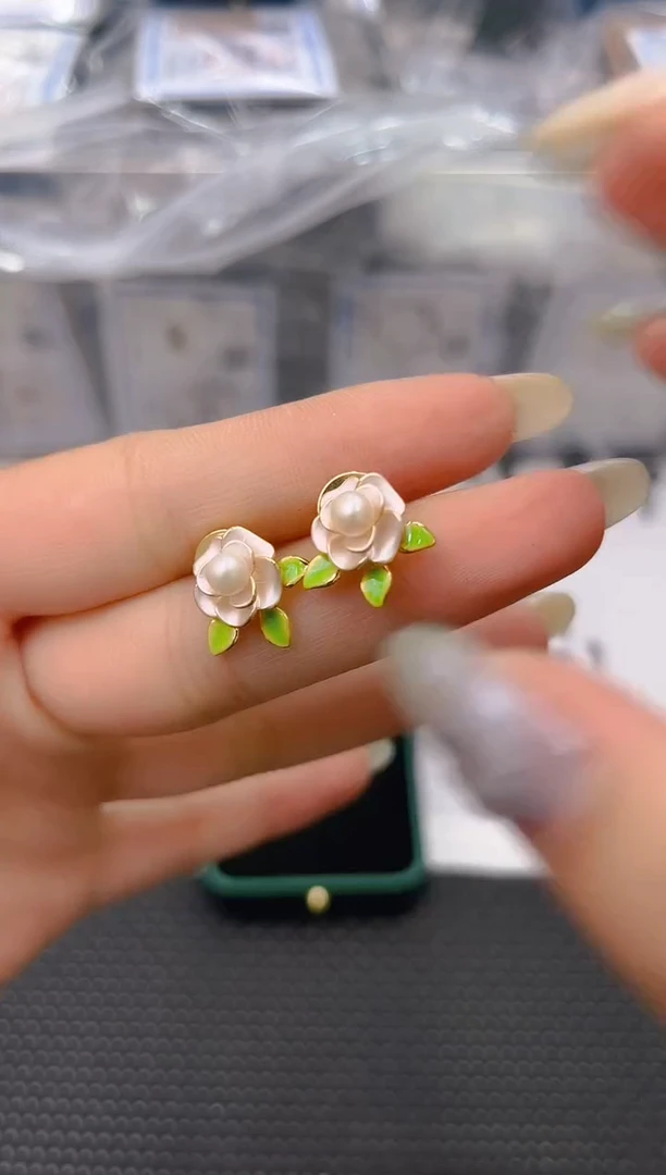 未镶嵌淡水珍珠耳饰ed1281