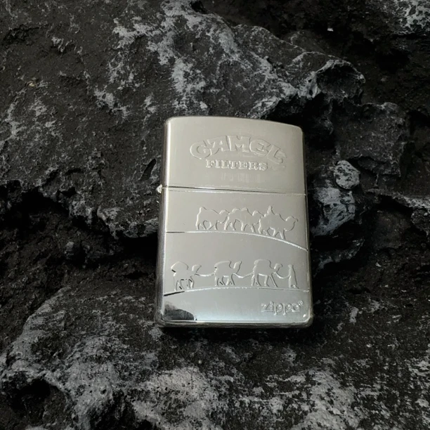 ZIPPO打火机  亮银沙漠骆驼 162盔甲煤油打火机 送礼物 DYJ1
