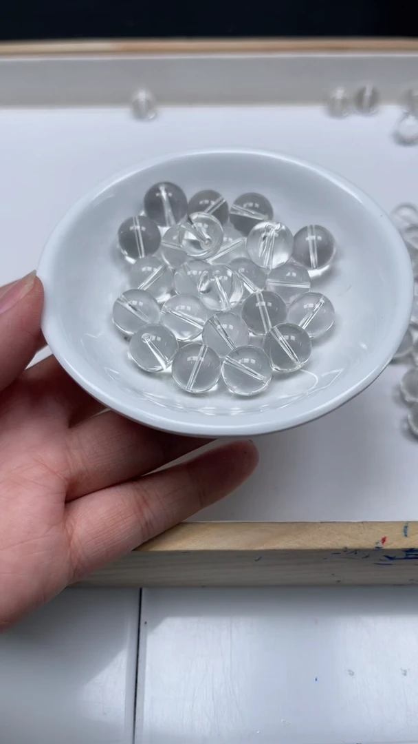 未镶嵌珠宝半成品水晶B1398 白水晶12mm6个9.9元