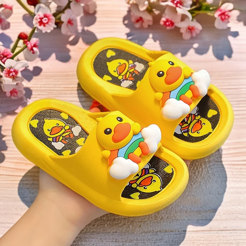 【3D卡通立体可爱防滑凉拖】恐龙男女童亲子夏季居家软底浴室凉拖鞋