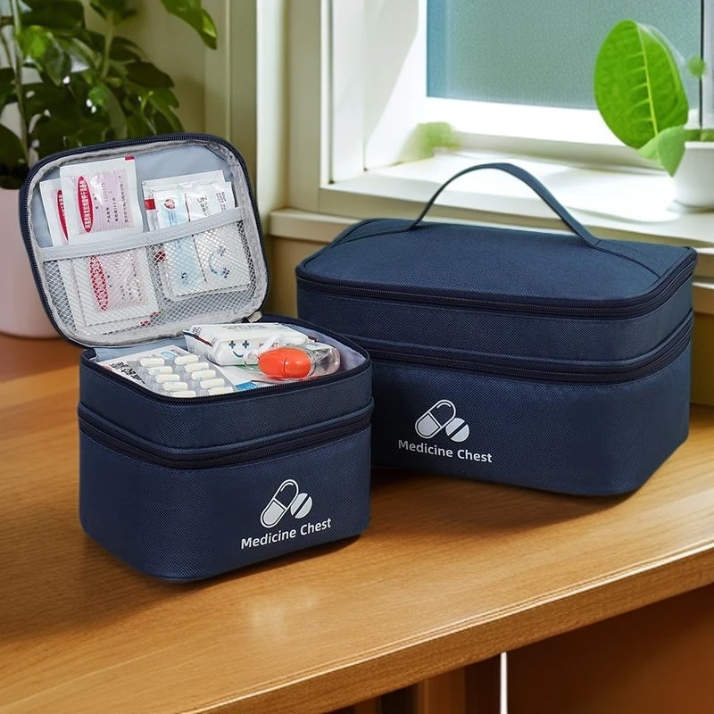 范哲萨双层药品收纳包便携家用户外急救包大学生宿舍外出医药包大