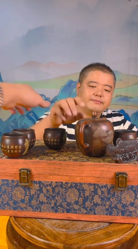 摆件景德镇陶瓷青花摆件55