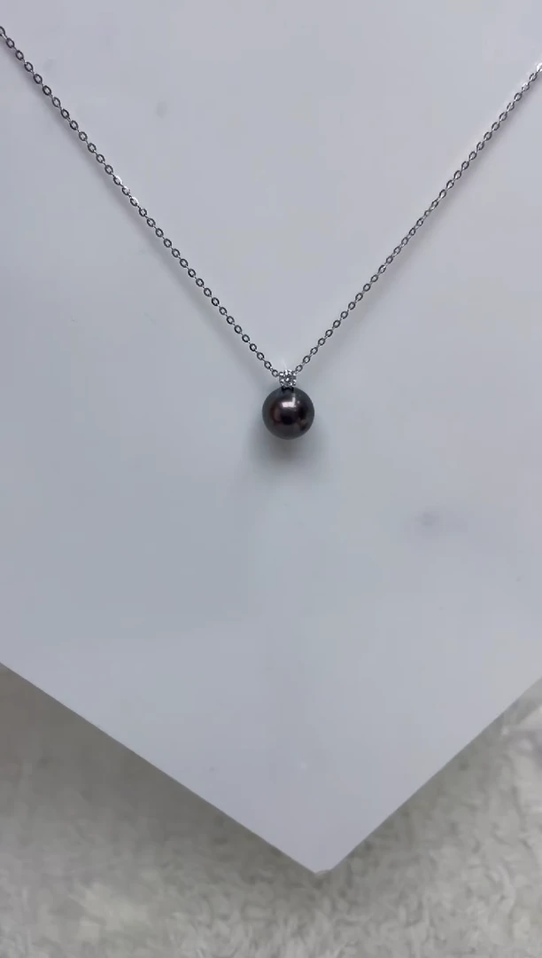 18K金镶嵌吊坠(赠链)海水珍珠