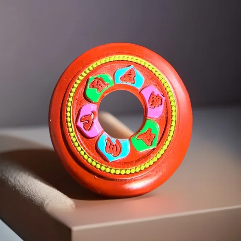 含辰砂工艺品鑫甜珠宝 天然朱砂平安扣彩绘