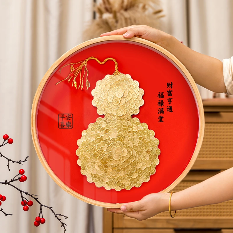 招财福禄葫芦发财摆件大吉开业礼物手工diy相框客厅装饰招财送人