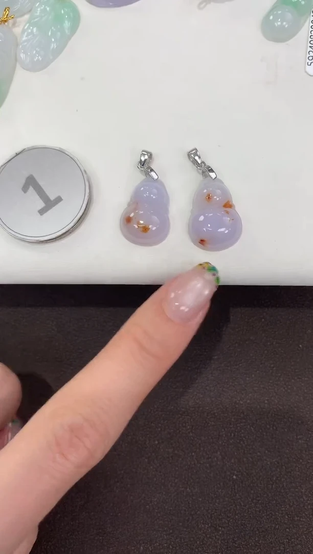 颈饰银S925镶嵌翡翠天然缅甸A货翡翠