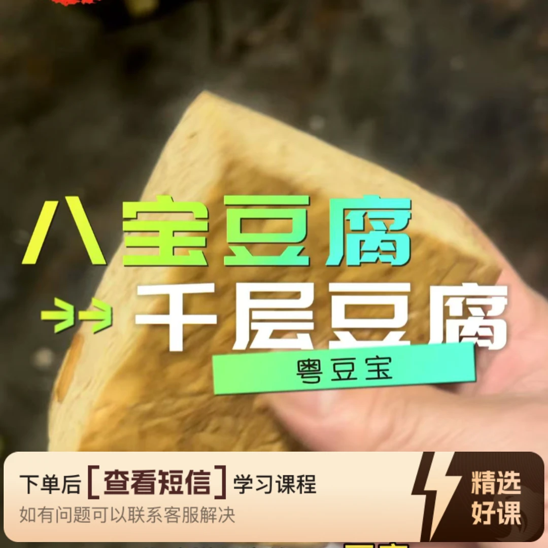郭哥八宝豆腐(千层豆腐)技术线上视频课(留意短信解锁课程)