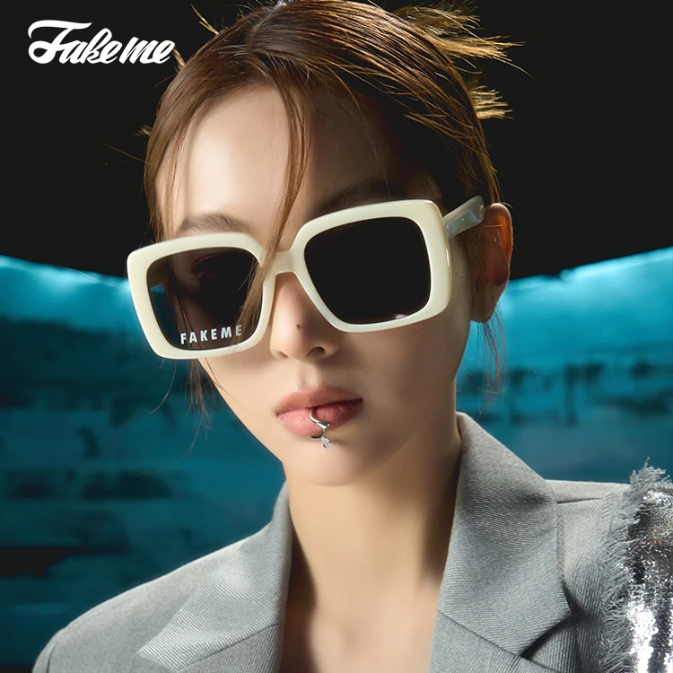 Fakeme（达人专属）破次元太空板材方框墨镜中性冷系高级感 NS