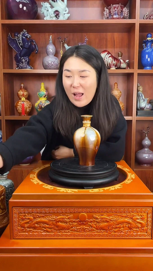 1斤装窑变釉梅瓶陶瓷空酒坛