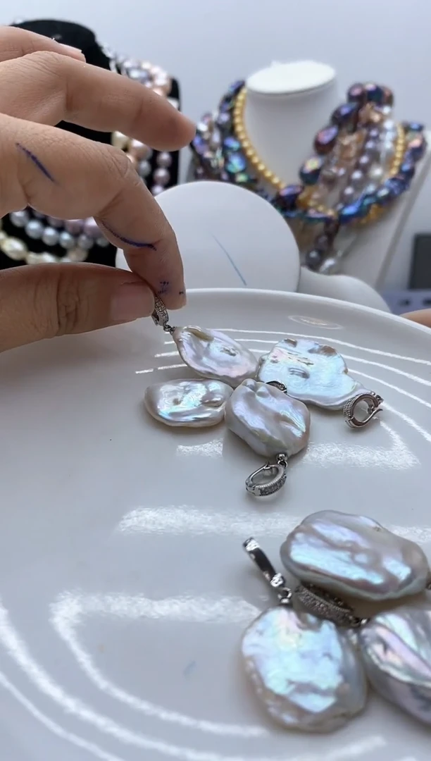 【闪购商品】淡水珍珠颈饰钛钢48